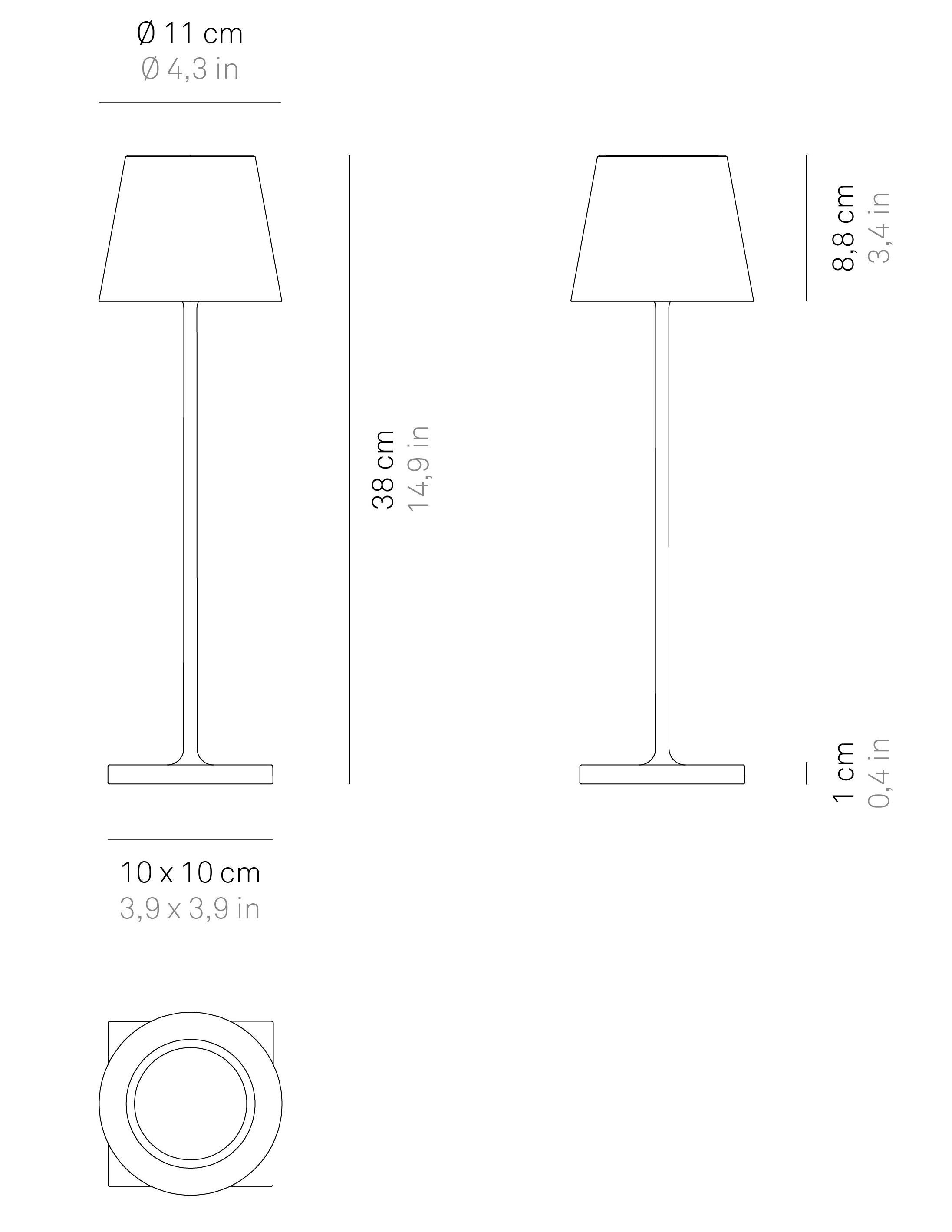 Алюминиевая перезаряжаемая настольная лампа In Stock Шафран ARCH-00023458 - Вид №2