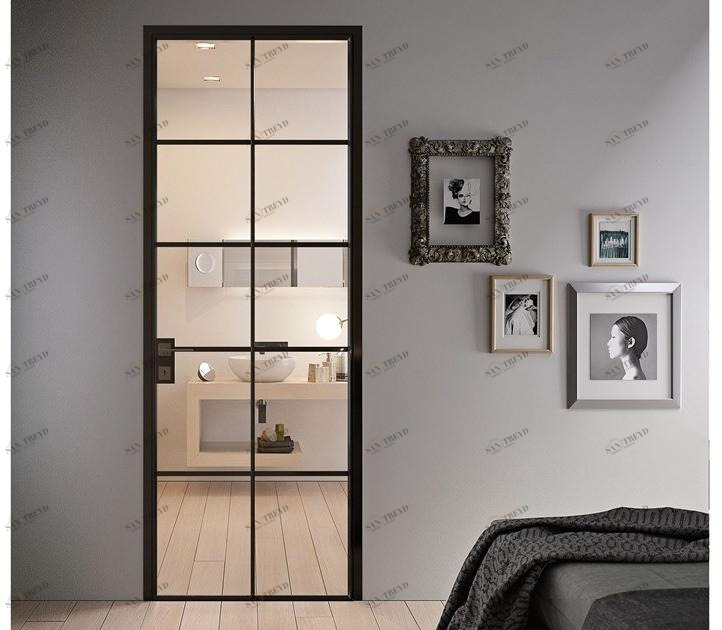 GIDEA Распашная дверь из алюминия в современном стиле со скрытыми петлями Moderno 1vpix