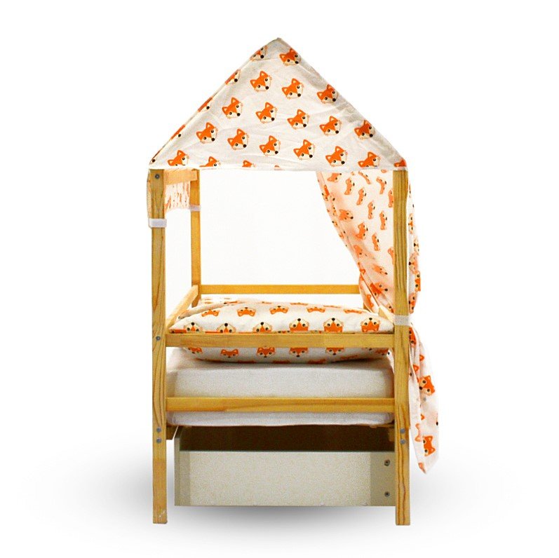 Крыша для кровати-домика текстильная Svogen "Лисички" БЕЛЬМАРКО  00-3833084 Оранжевый Santreyd  - Вид №4