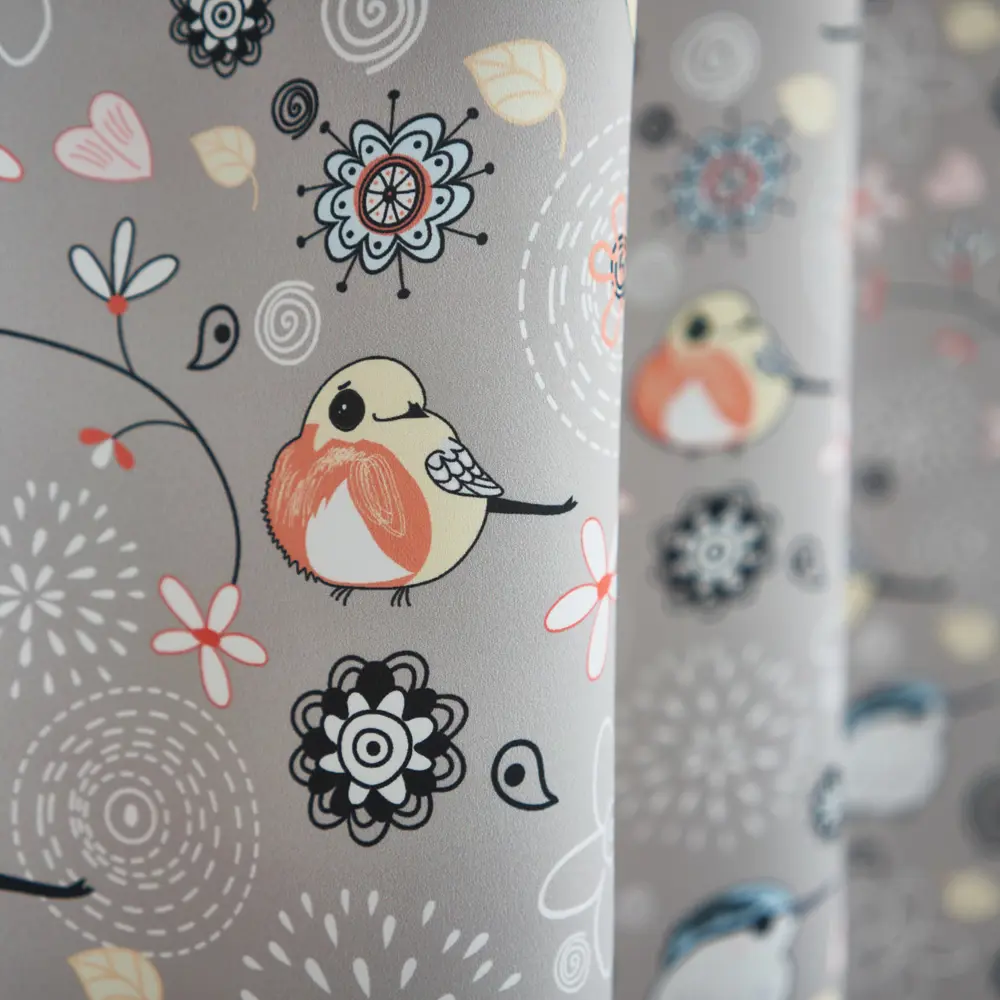 WITERRA Штора на ленте «Птички» бежевая 160×260 см 89079750 STLM-0078132 - Вид №1