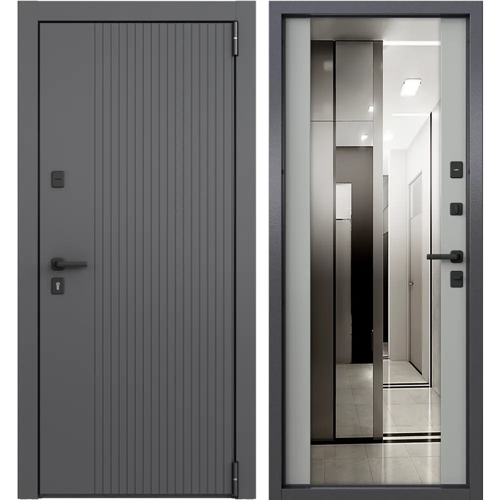 Дверь входная металлическая Torex 86x205 см правая клауд скай ферро с зеркалом STLM-2108541