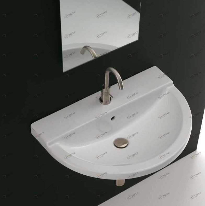 41943 Подвесная раковина настенная овальная   белая Santreyd 