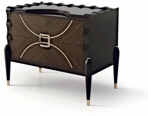 Carpanese Home Прямоугольная тумбочка из дерева с ящиками Contemporary 7022