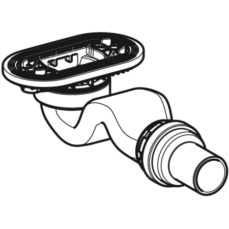 GEBERIT 550.019.00.1 Сифон для душевых поддонов Geberit Sestra, высота гидрозатвора 30 мм, воронка из ПНД  - Вид №1