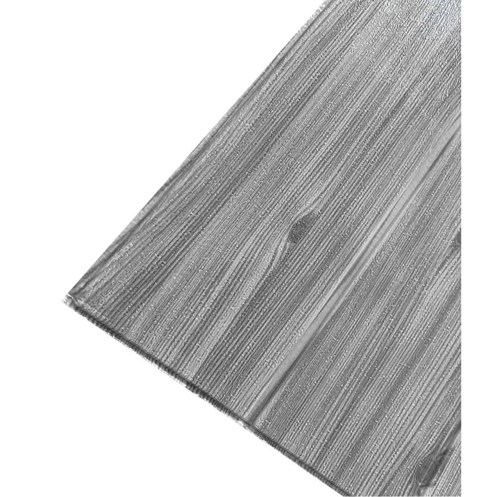 Листовая панель ПВХ Grace 3D дерево мягкая 3 мм 700x700 мм цвет серый STLM-2188682 - Вид №1