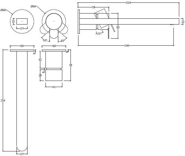 Water Evolution Смеситель для умывальника из хромированной латуни Clip sun-id-1478434 - Вид №2