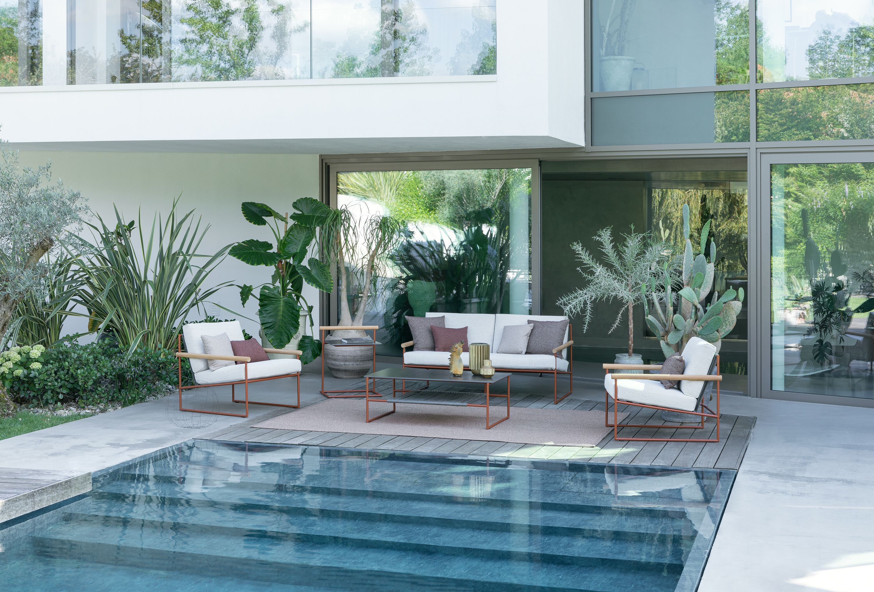 2-местный тканевый садовый диван Atmosphera труба ARCH-00000643 - Вид №3