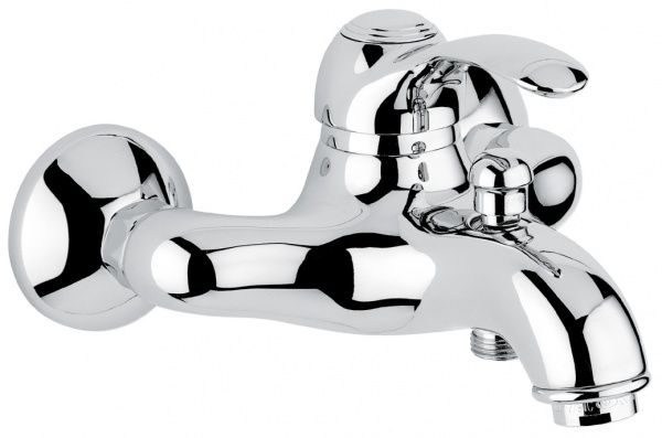 22001BO Смеситель Harmony для ванной, цвет белый-золото EMMEVI