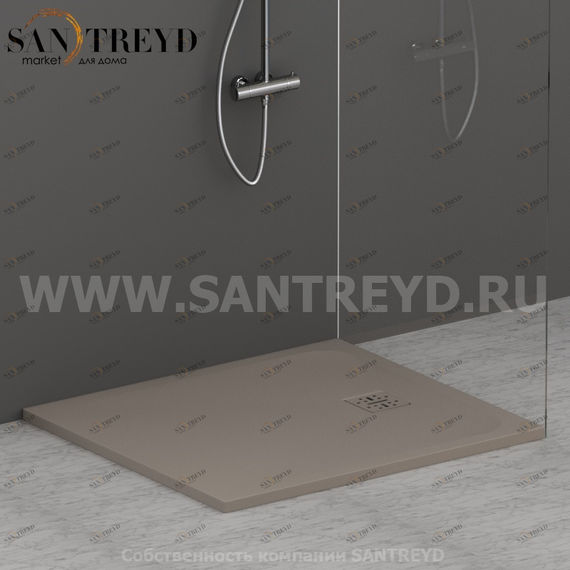DP10090505 Душевой поддон 100х90 см цвет Кашемир Globo DOCCIAPIETRA Италия Ceramica Globo