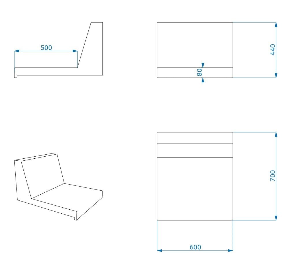 QM пена ступени подушки Quinze & Milan STAIR SEAT ARCH-00123535 - Вид №6