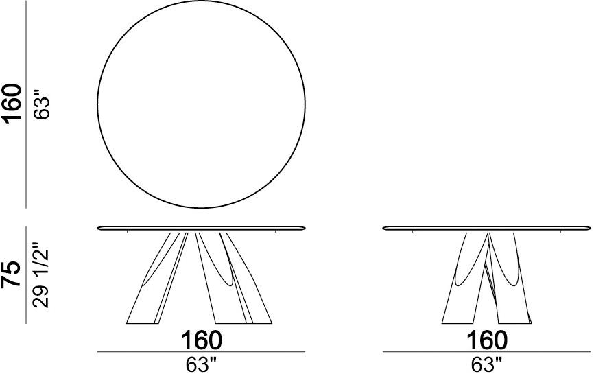 Arketipo Круглый стол из мдф и металла sun-id-1415411 - Вид №2