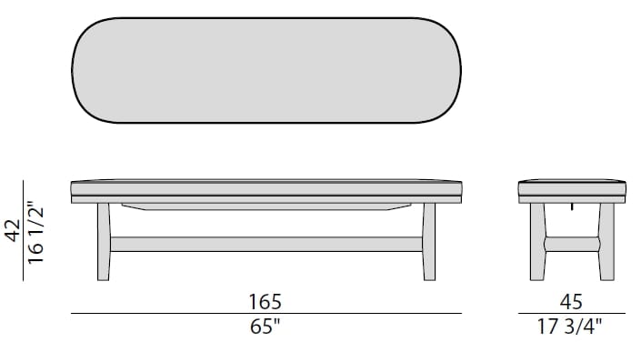 Мягкая скамейка из грецкого ореха Porada Twenty-Four ARCH-00131796 - Вид №3