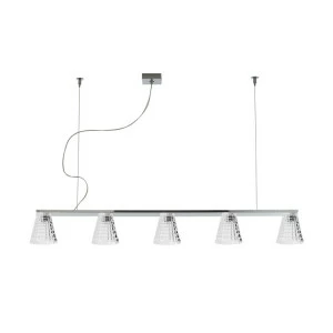Светильник подвесной 9,5х105 см серебряный Flow D28A0500 Flow FABBIAN ДИЗАЙНЕРСКИЕ 00-3882243 Прозрачный;серебро