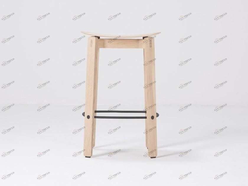 Gazzda Барный стул из дуба с подставкой для ног Nora sun-id-1345122