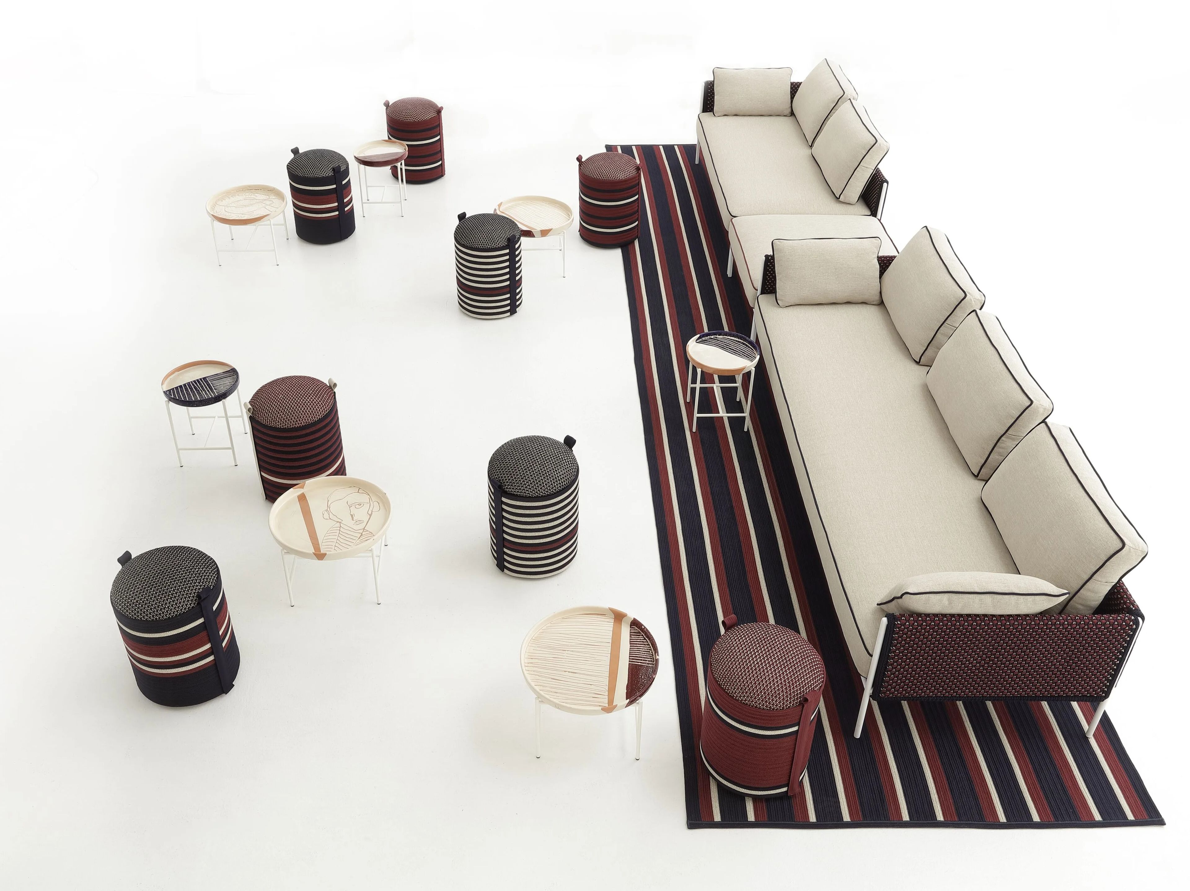 Ручная швейная наружная цилиндрическая пуфик Nodo Italia Antonio Marras + Nodo Italia ARCH-00069396 - Вид №15