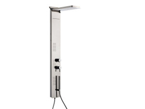 Душевая панель из нержавеющей стали с ручным душем и переключателем