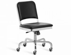 Emeco Алюминиевый стул на колесиках Navy® upholstered