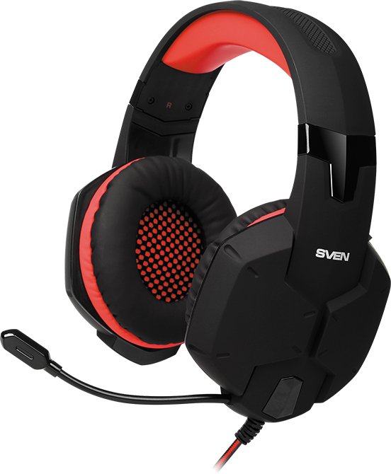 SV-014797 Игровые стереонаушники с микрофоном ap-g988mv, черный-красный Sven Santreyd 
