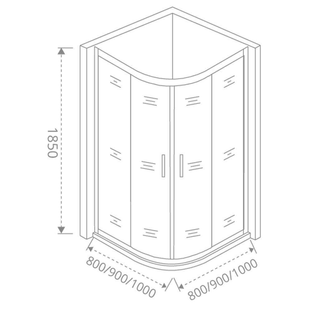 Santreyd Makiato - Радиусное душевое ограждение с раздвижными дверями 84540657 STLM-0051701 - Вид №6