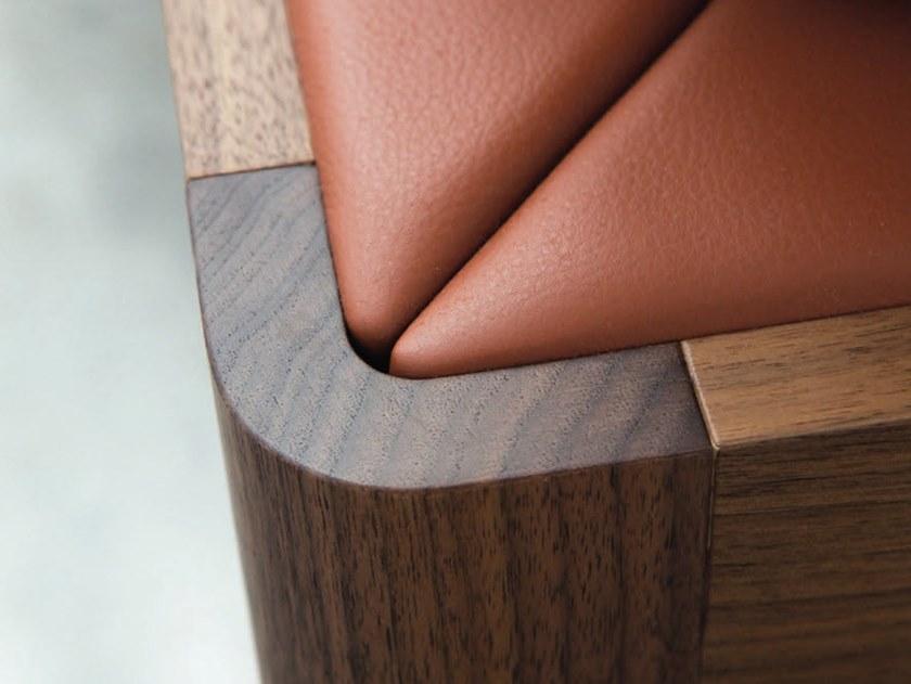 Porada Двуспальная кровать из дерева с мягким изголовьем Iron sun-id-1511064 - Вид №3