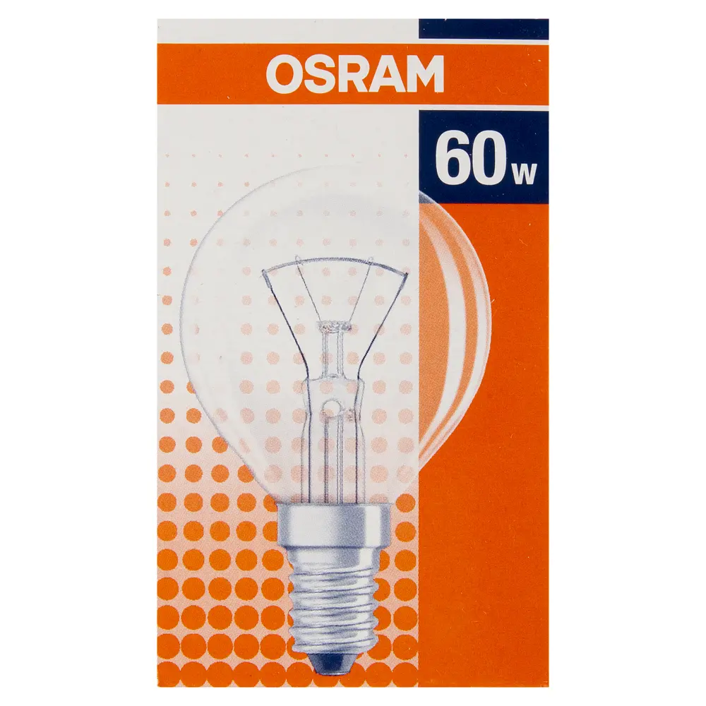 Лампа накаливания Osram шар E14 60 Вт прозрачная свет тёплый белый STLM-2211483 - Вид №2