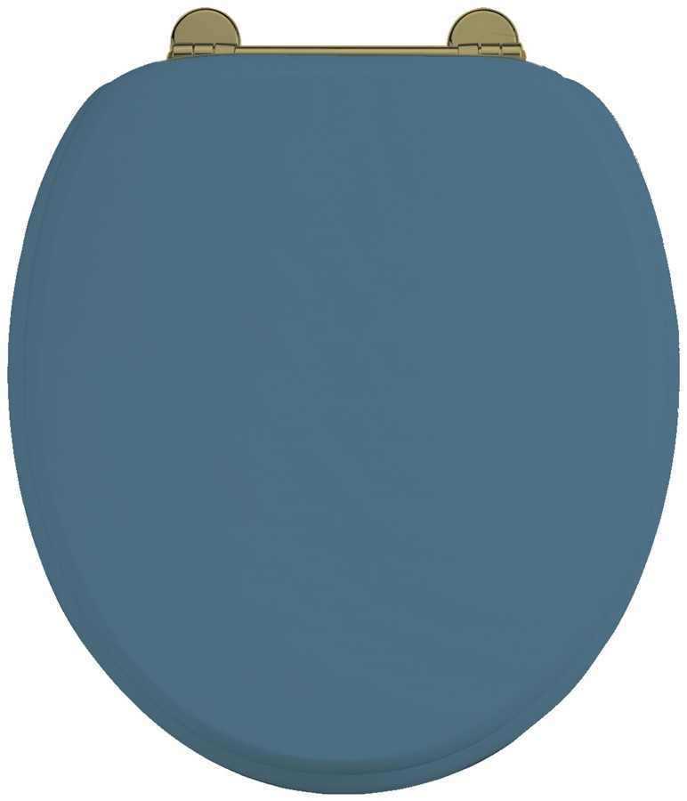 Burlington Bespoke Синее сиденье на заказ Alaska Blue с золотыми петлями S56 GOLD 