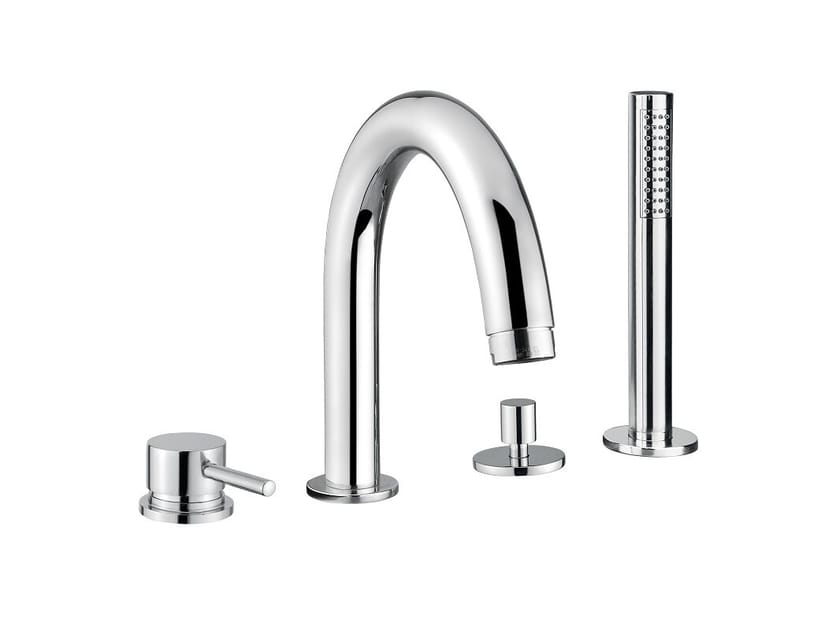 Хромированный латунный кран с 4 отверстиями Bugnatese K-Line ARCH-00051426