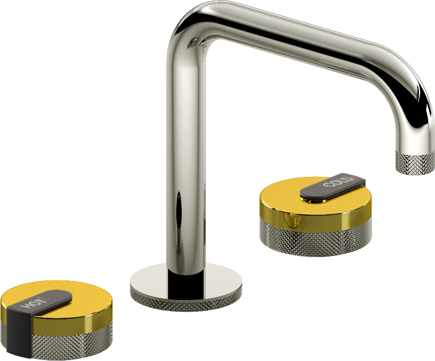 E-11511-R1PB-L1BK-PC Смеситель для умывальника на 3 отвертия GRAFF MOD+