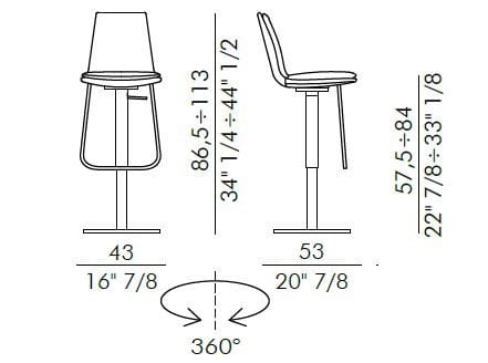 Регулируемый по высоте кожаный стул EFORMA Lara ARCH-00092439 - Вид №2
