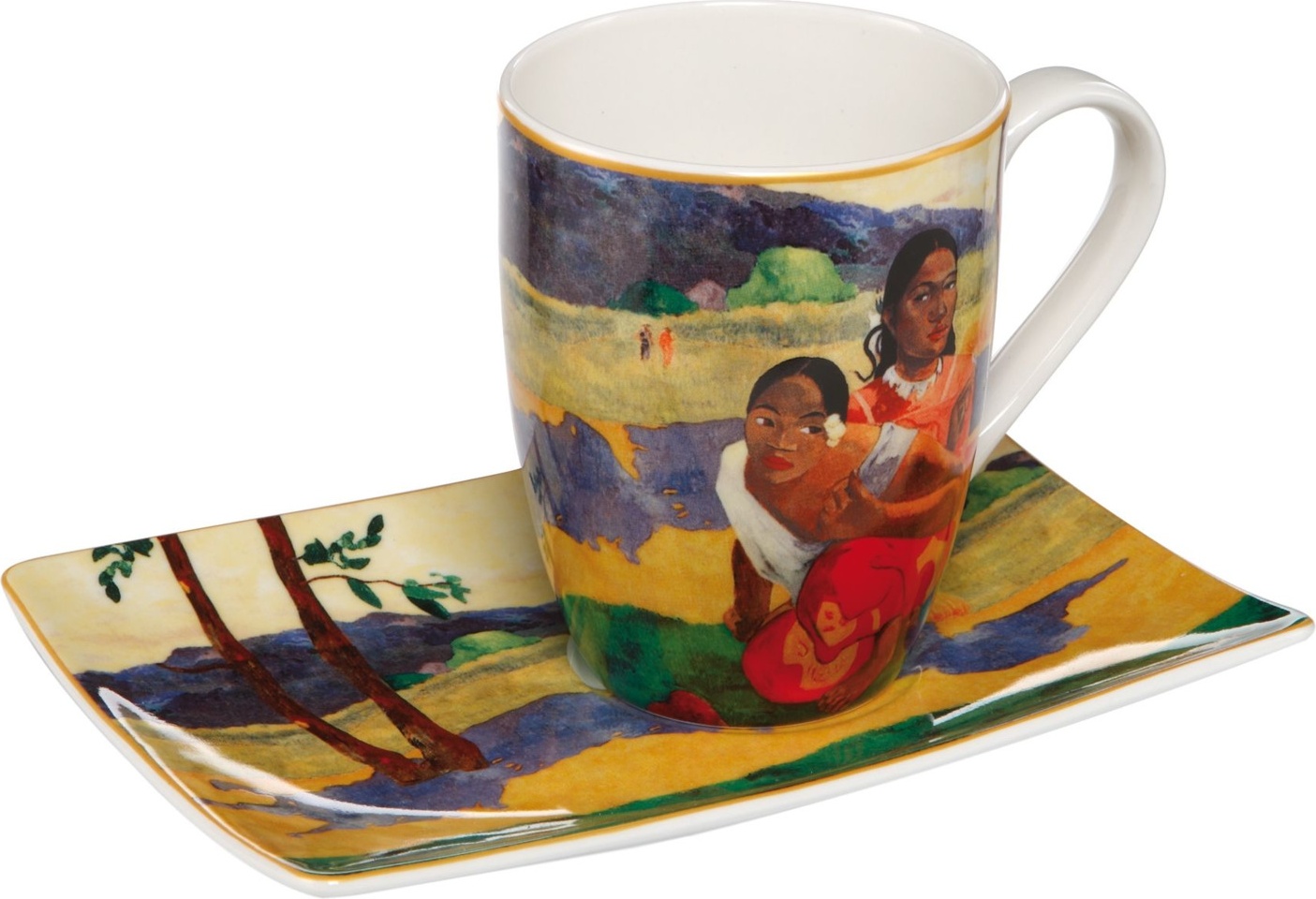 10651619 Goebel Бокал и блюдце "Когда замуж?" Фарфор 