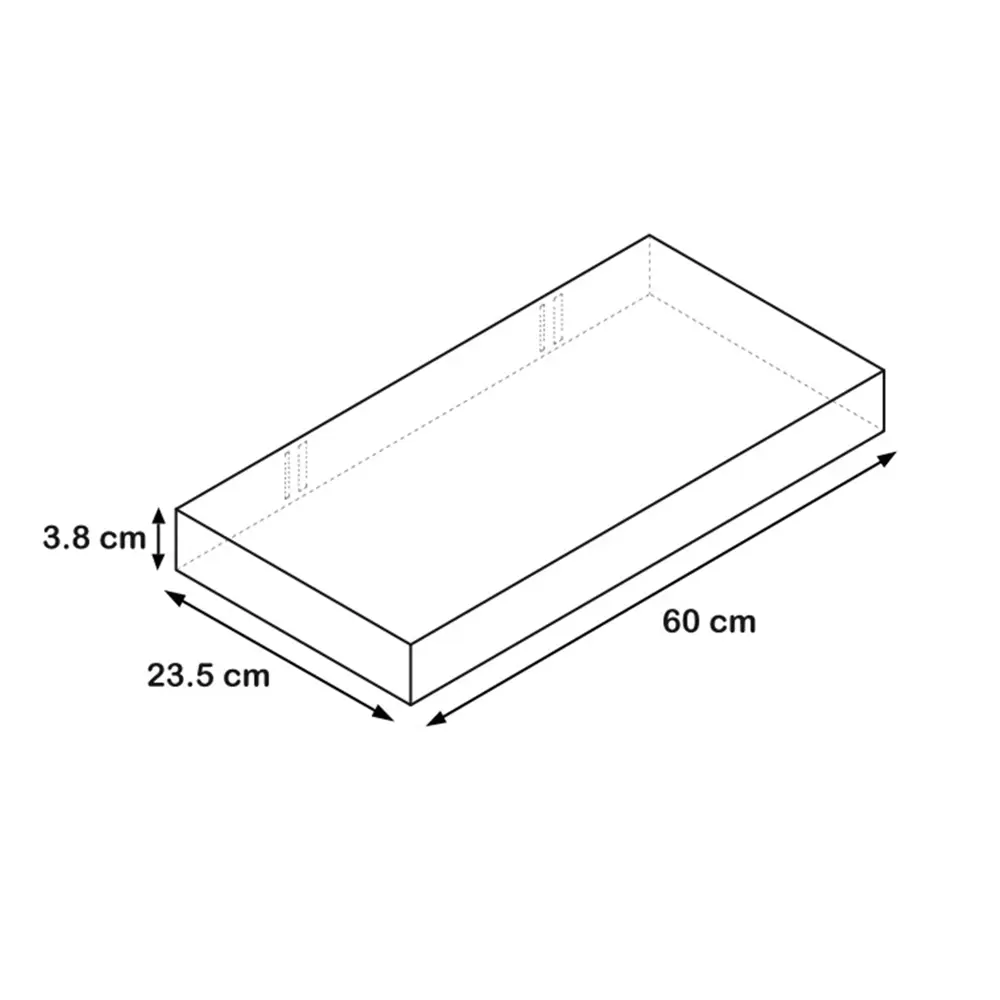 Полка мебельная прямая 60x23.5x3.8 см МДФ цвет светло-серый SPACEO STLM-2015864 - Вид №4