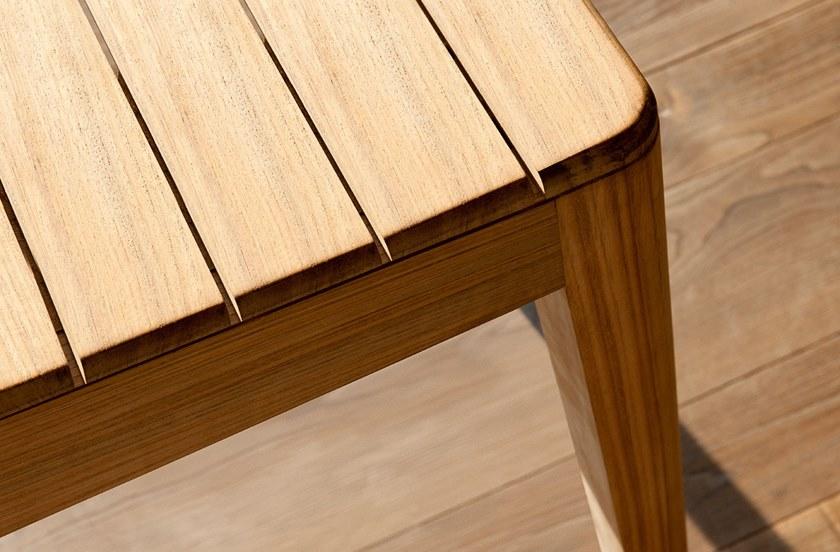 TRIBÙ Квадратный садовый столик из тика Mood 06282 - Вид №1