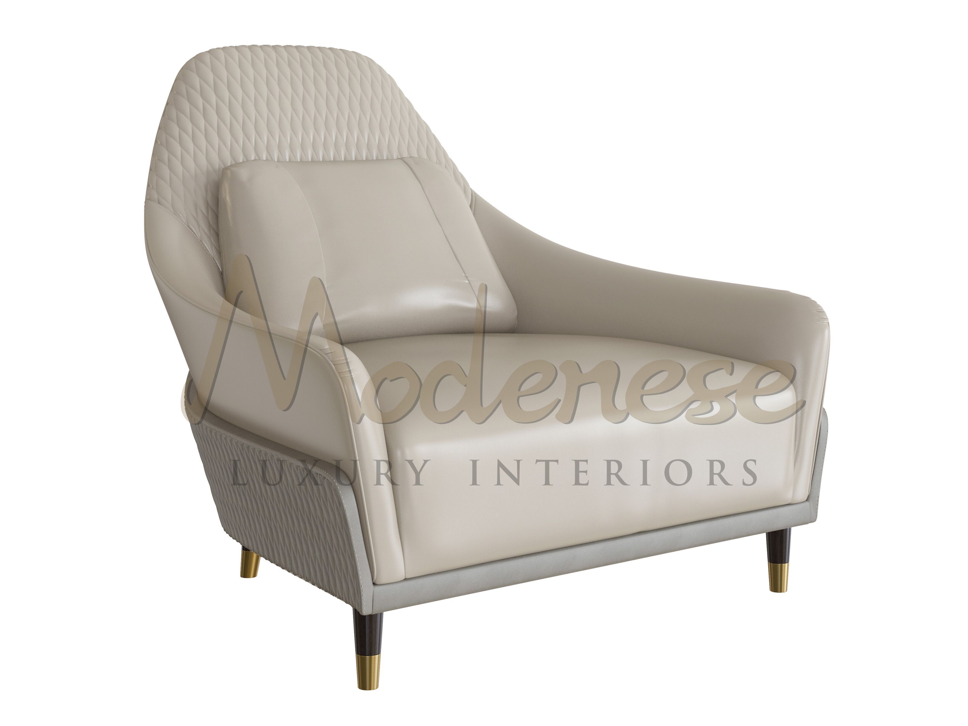 Кожаное кресло с подлокотниками Modenese Luxury Interiors ELEGANT MODERN ARCH-00126786