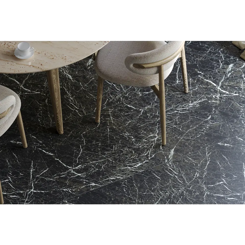 Керамогранит Grasaro Super Marble черный матовый 60×60 см 89340434 STLM-1358540 - Вид №3