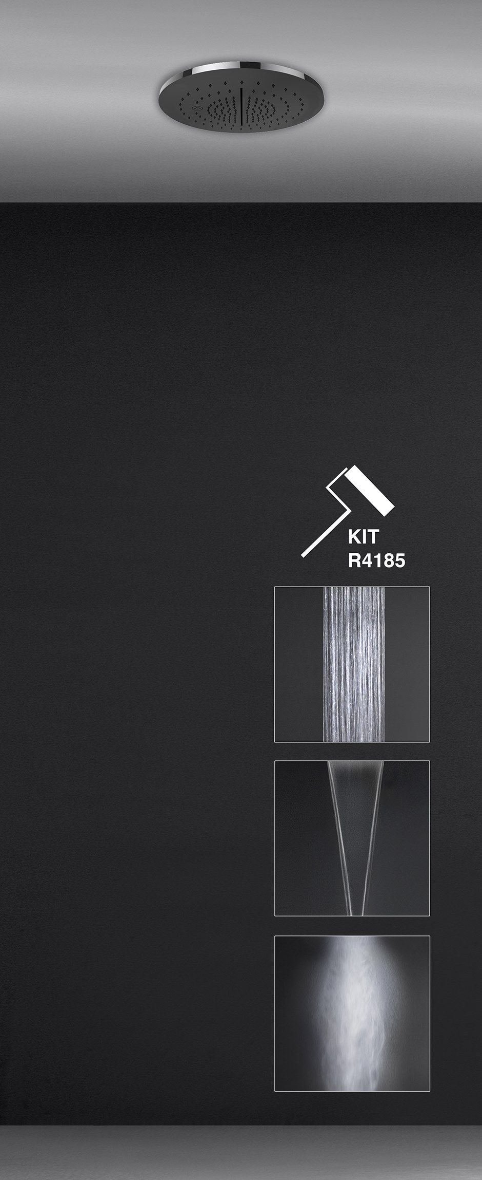 Круглая потолочная насадка для душа с водопадом Gessi ARCH-00043736 - Вид №1
