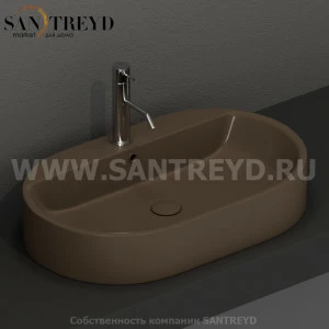 028588 Накладная раковина на столешницу  овальная Kerasan Nolita