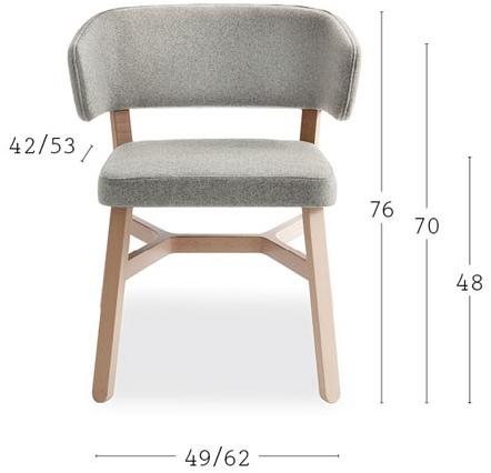 Billiani Кресло из бука и ткани Croissant sun-id-1426583 - Вид №8