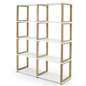 Стеллаж Tenzo Art, 156x120x36 см, дуб, белый