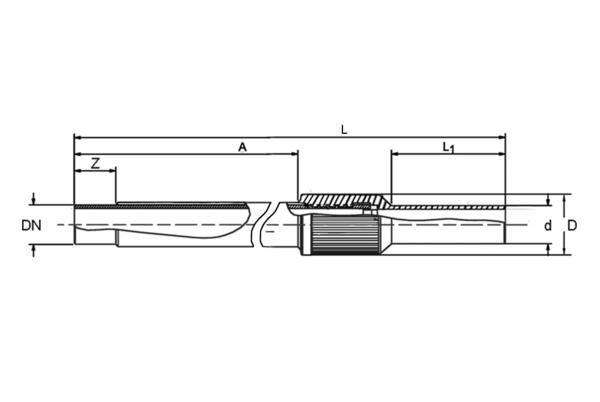 SANIT 304028206 Переходные части полиэтилена высокой плотности / сталь (фитинги сопла)  - Вид №1