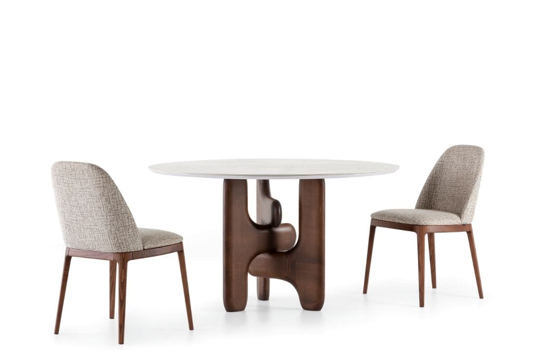 Круглый стол с твердой деревянной основой Pacini & Cappellini Clifford ARCH-00100263 - Вид №1