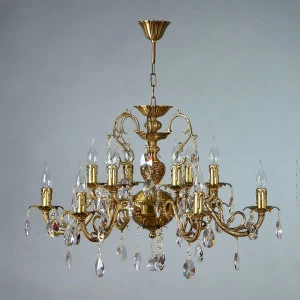 Подвесная люстра Ambiente Alicante 8888/6+6 AB Tear drop бронза AMBIENTE ДИЗАЙНЕРСКИЕ, ALICANTE 188207 Бронза