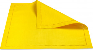 10652863 Яковлевский жаккард Салфетка столовая Яковлевский Жаккард Атласная 45х45см желтая, полулен Ткань