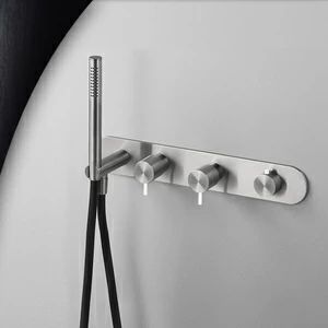 Смеситель для душа матовая сталь с белой ручкой Toki Radomonte TKI51SCIL21
