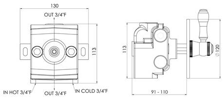 rvb Смеситель для душа на одно отверстие 1935 limoges 1935.--.74 - Вид №1