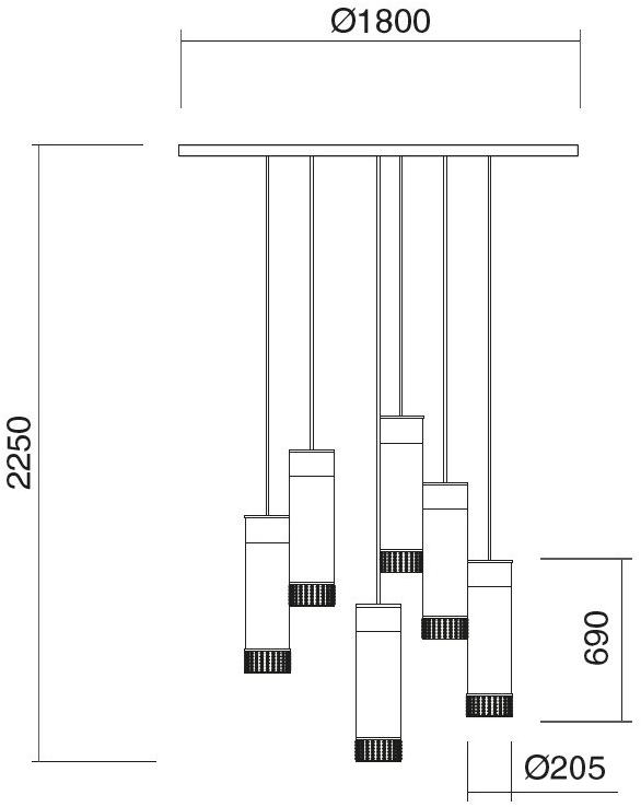 NEXO LUCE Светодиодная люстра из стали и стекла Oxen bespoke 2361a0 - Вид №3