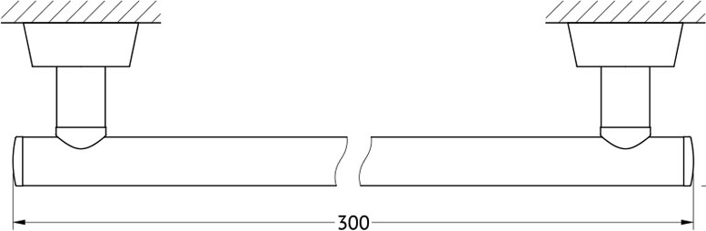 VIZ 029 Штанга для полотенца 30 cm FBS Vizovice - Вид №1