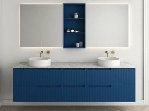 Fiora Тумба под умывальник со столешницей из чистого натурального камня с ящиками Synergy