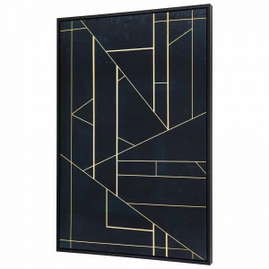 Панно интерьерное с золотой фольгой 90х60 см черно-золотое Tomas Stern TOMAS STERN  00-3872666 Золото;черный;разноцветный
