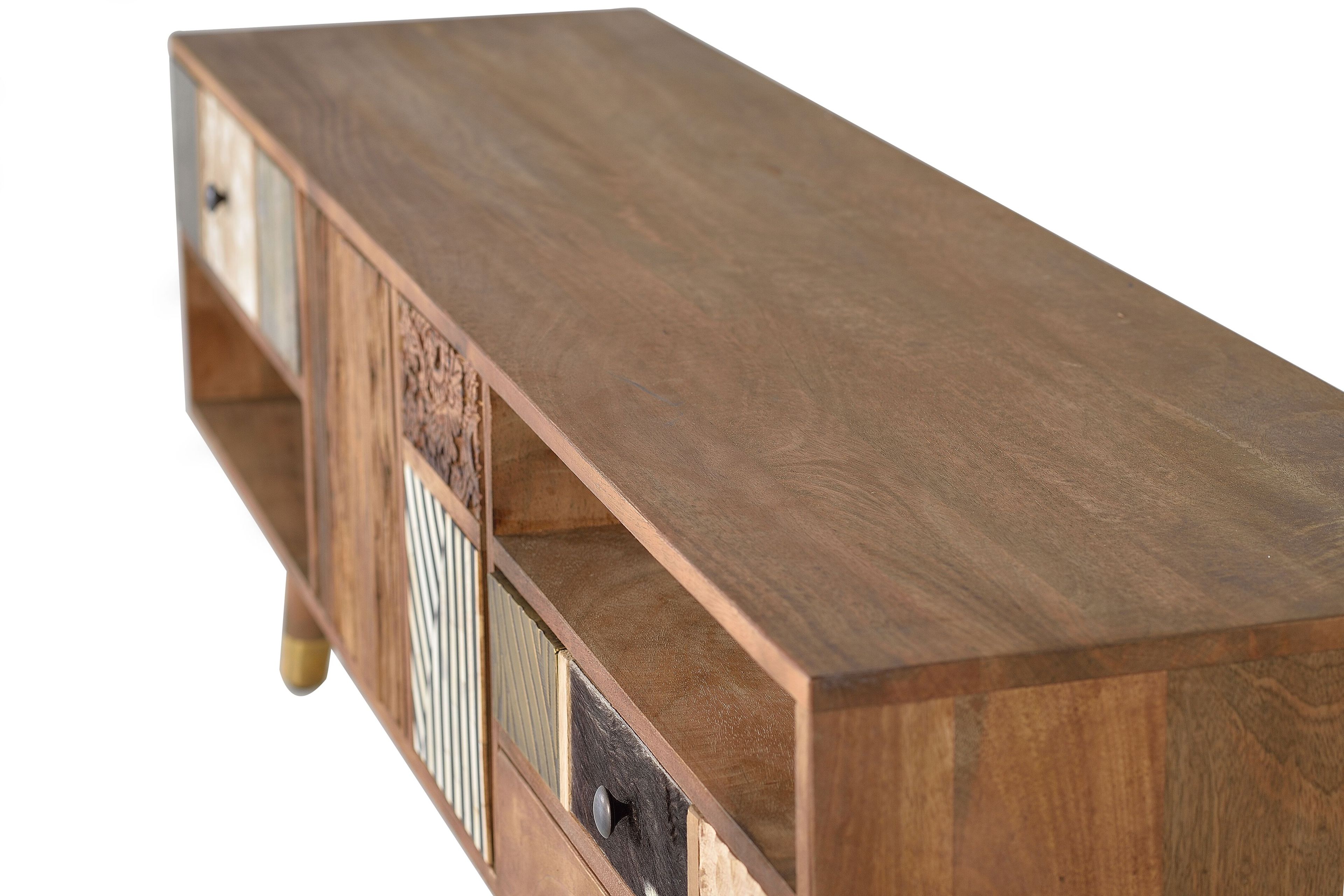 Шкаф для телевизора из манго с ящиками Giner y Colomer Мумбаи ARCH-00101665 - Вид №1