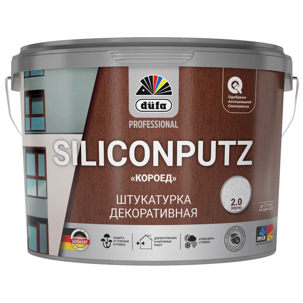 Штукатурка декоративная Dufa Prof Siliconputz Короед 25 кг STLM-2197796 - Вид №1